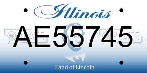 AE55745 Illinois License Plate