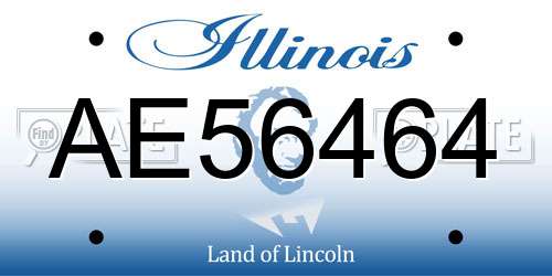 AE56464 Illinois License Plate