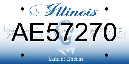 AE57270 Illinois License Plate