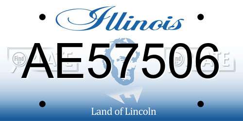 AE57506 Illinois License Plate