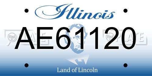 AE61120 Illinois License Plate