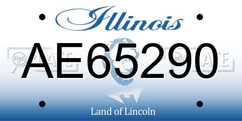 AE65290 Illinois License Plate