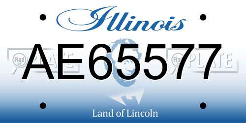 AE65577 Illinois License Plate