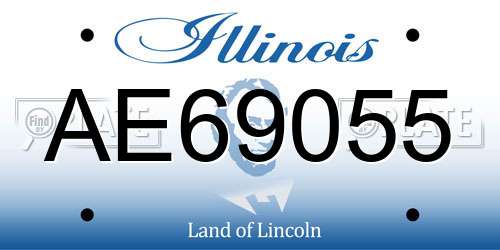 AE69055 Illinois License Plate