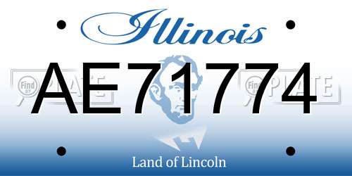 AE71774 Illinois License Plate