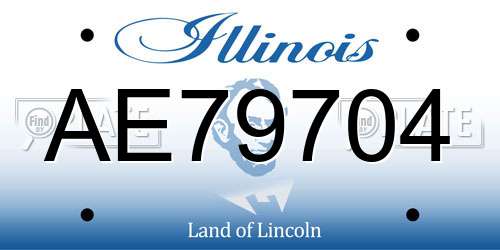 AE79704 Illinois License Plate
