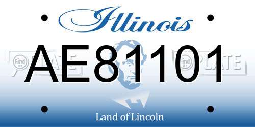 AE81101 Illinois License Plate