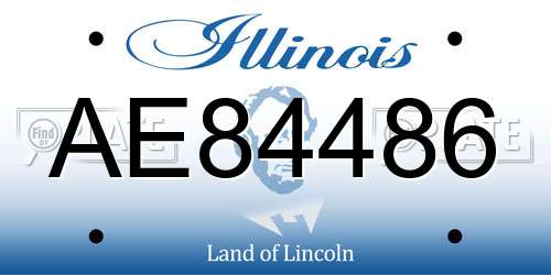 AE84486 Illinois License Plate