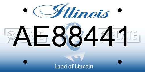 AE88441 Illinois License Plate