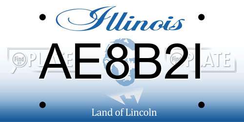 AE8B2I Illinois License Plate