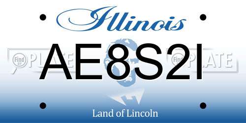 AE8S2I Illinois License Plate