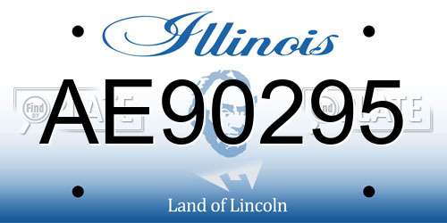 AE90295 Illinois License Plate
