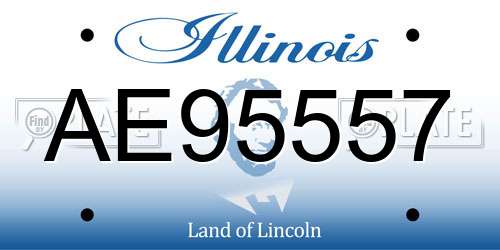 AE95557 Illinois License Plate