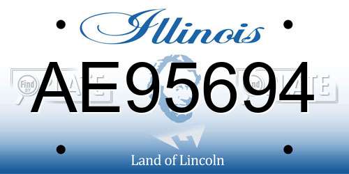 AE95694 Illinois License Plate