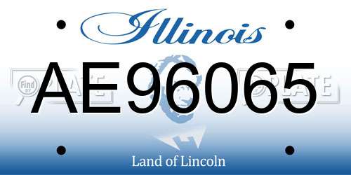 AE96065 Illinois License Plate