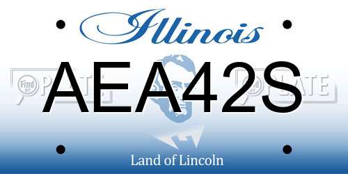 AEA42S Illinois License Plate