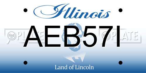 AEB57I Illinois License Plate