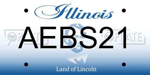 AEBS21 Illinois License Plate