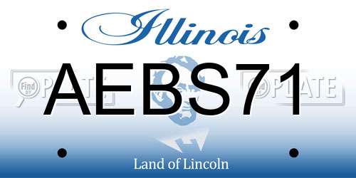 AEBS71 Illinois License Plate