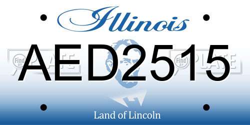 AED2515 Illinois License Plate