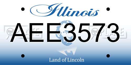 AEE3573 Illinois License Plate