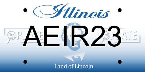 AEIR23 Illinois License Plate