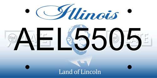 AEL5505 Illinois License Plate