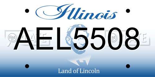 AEL5508 Illinois License Plate