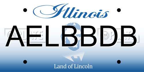 AELBBDB Illinois License Plate