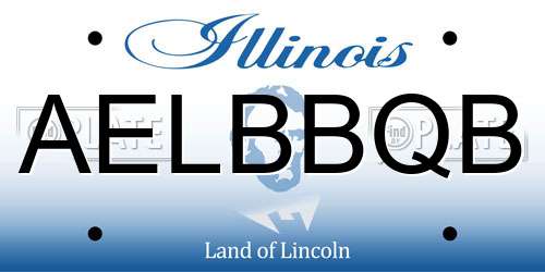 AELBBQB Illinois License Plate