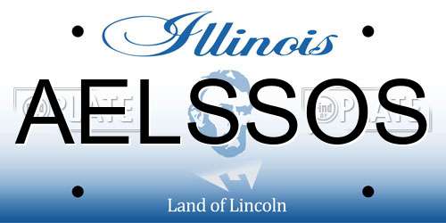 AELSSOS Illinois License Plate