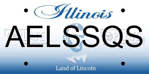AELSSQS Illinois License Plate