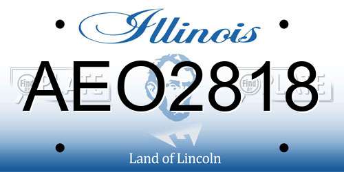 AEO2818 Illinois License Plate