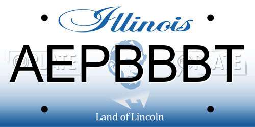 AEPBBBT Illinois License Plate