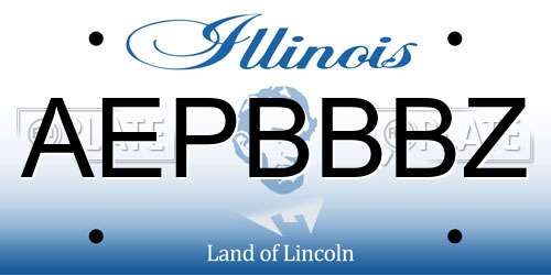 AEPBBBZ Illinois License Plate