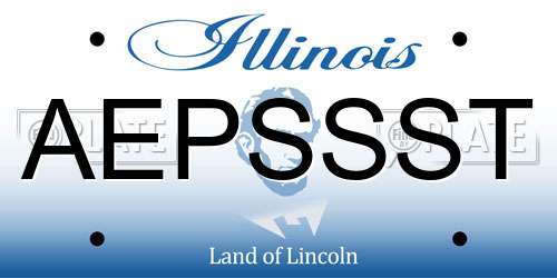AEPSSST Illinois License Plate