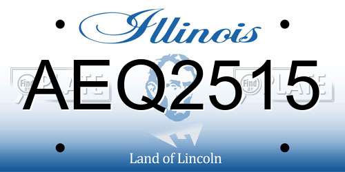 AEQ2515 Illinois License Plate