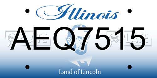 AEQ7515 Illinois License Plate