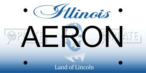 AERON Illinois License Plate