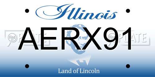 AERX91 Illinois License Plate