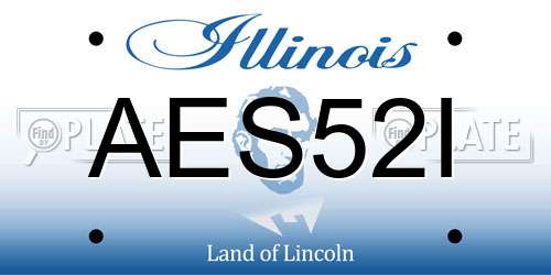 AES52I Illinois License Plate