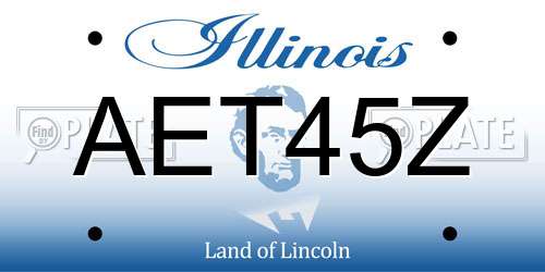 AET45Z Illinois License Plate