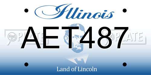 AET487 Illinois License Plate
