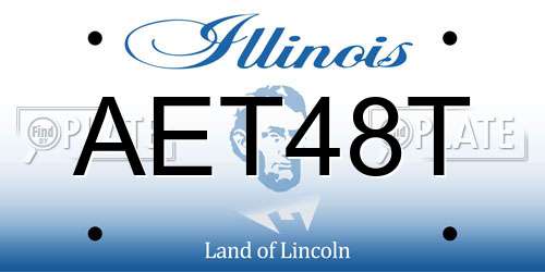 AET48T Illinois License Plate