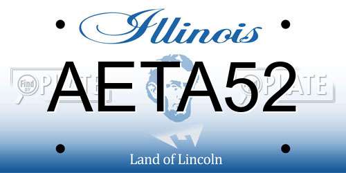 AETA52 Illinois License Plate