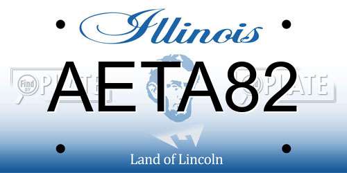 AETA82 Illinois License Plate
