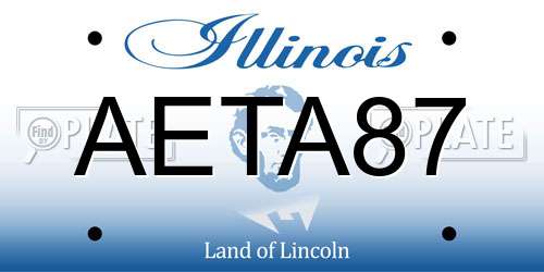 AETA87 Illinois License Plate