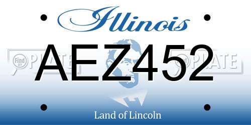 AEZ452 Illinois License Plate