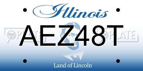 AEZ48T Illinois License Plate