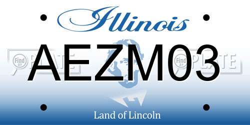 AEZM03 Illinois License Plate